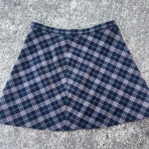 Abercrombie & Fitch Blue and Green Tarto  Plaid Skirt